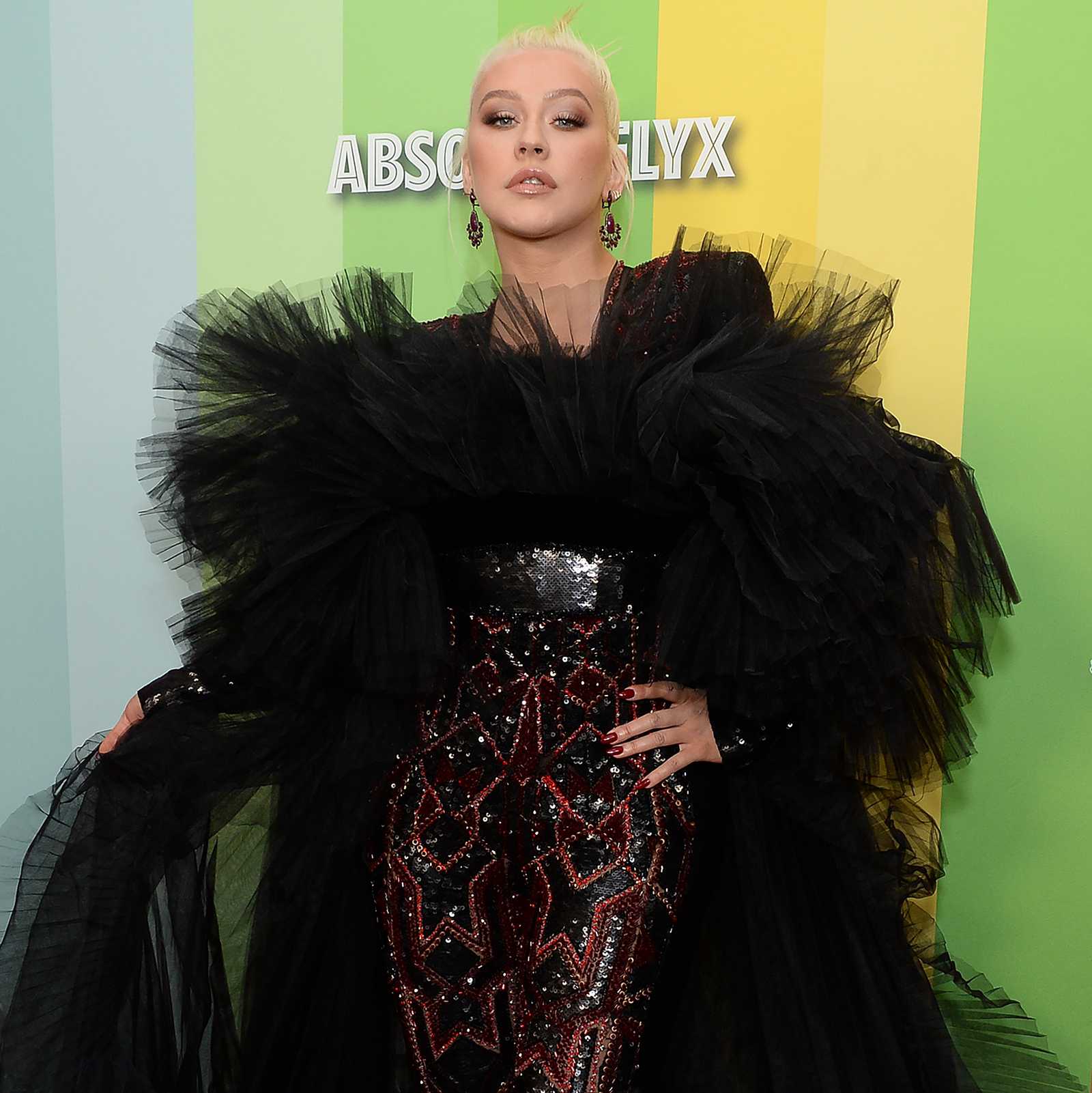 Christina Aguilera arrives at 2019 amfAR Gala on Oct 10