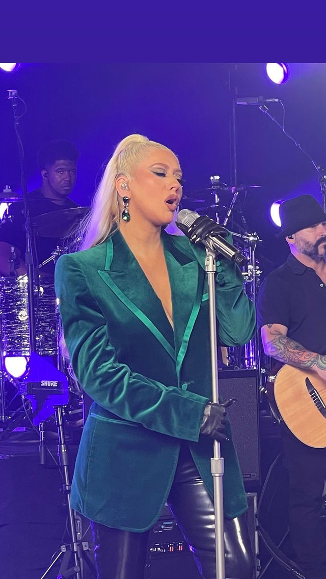 Christina Aguilera performs at Fidelity Investments on November 30